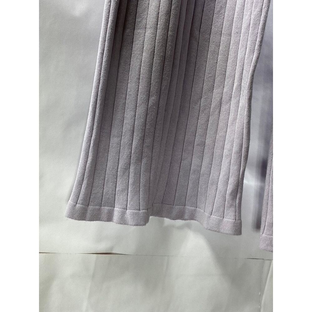 BCBGENERATION Women's Orchid Purple Rib Knit High-Rise Wide-Leg Casual Pant SZ S - Picture 6 of 9